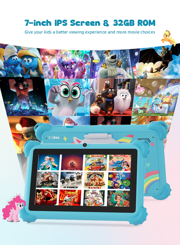 Tablet inteligente educacional C Idea de 7 polegadas Android 14 para estudantes CM88 azul