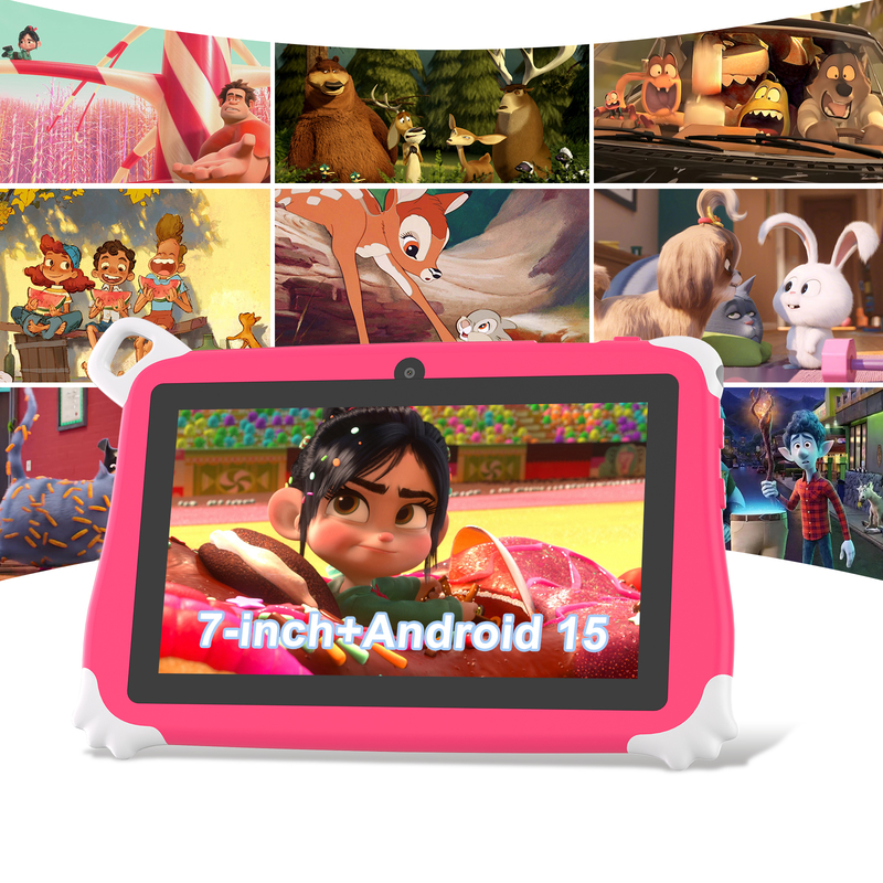 C Idea Android 15 Kids Tablet 8+256GB Educational Tablet Kidspad com APP amigável CM86 rosa
