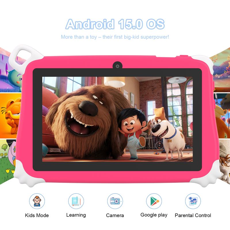 C Idea Android 15 Kids Tablet 8+256GB Educational Tablet Kidspad com APP amigável CM86 rosa
