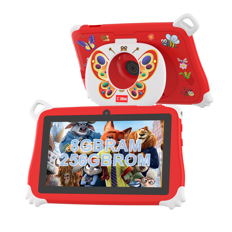 Tablet Infantil C Idea Android 15 8+256GB Educacional Kidspad com APP Amigável CM86 vermelho