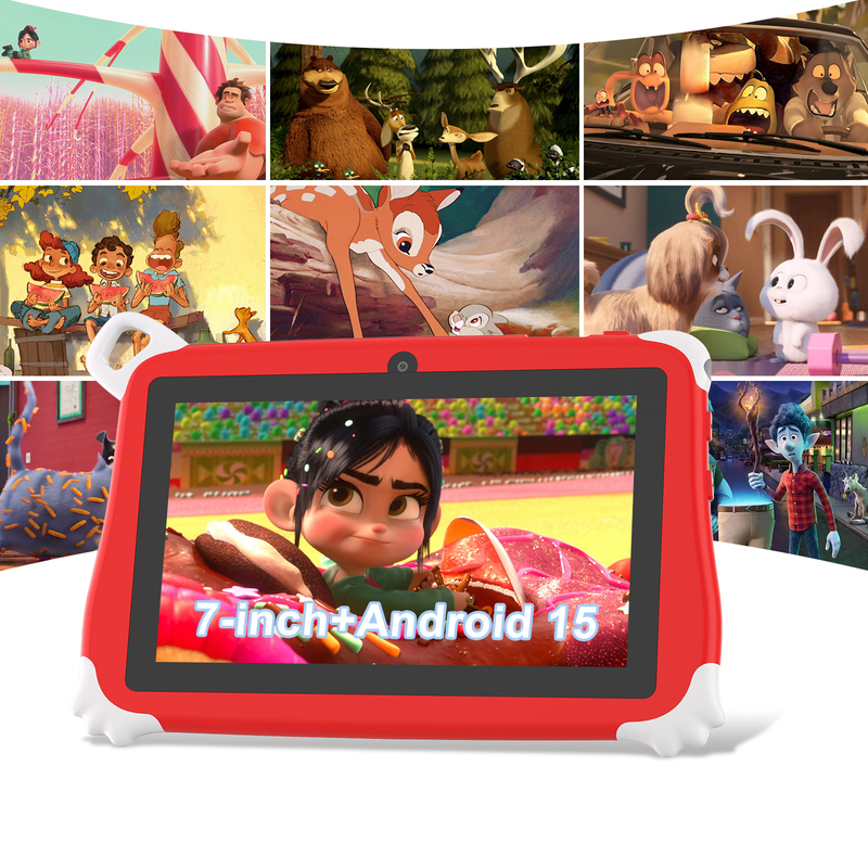 Tablet Infantil C Idea Android 15 8+256GB Educacional Kidspad com APP Amigável CM86 vermelho