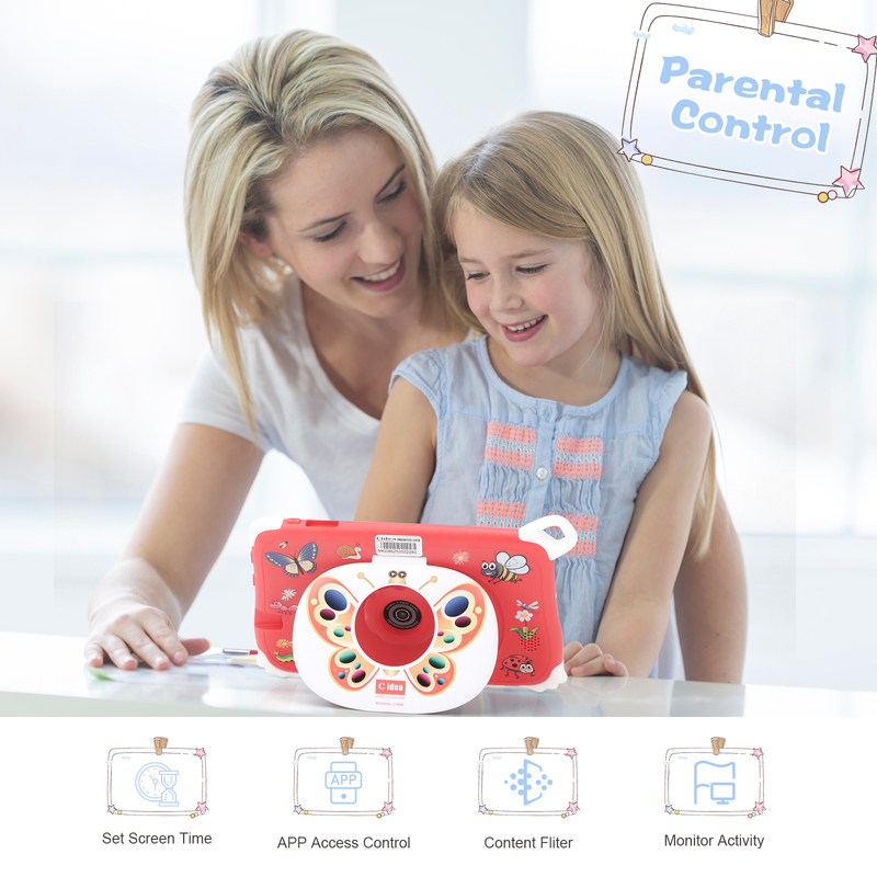 Tablet Infantil C Idea Android 15 8+256GB Educacional Kidspad com APP Amigável CM86 vermelho