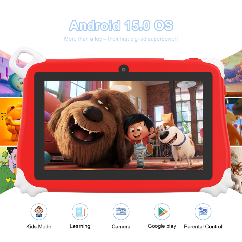 Tablet Infantil C Idea Android 15 8+256GB Educacional Kidspad com APP Amigável CM86 vermelho