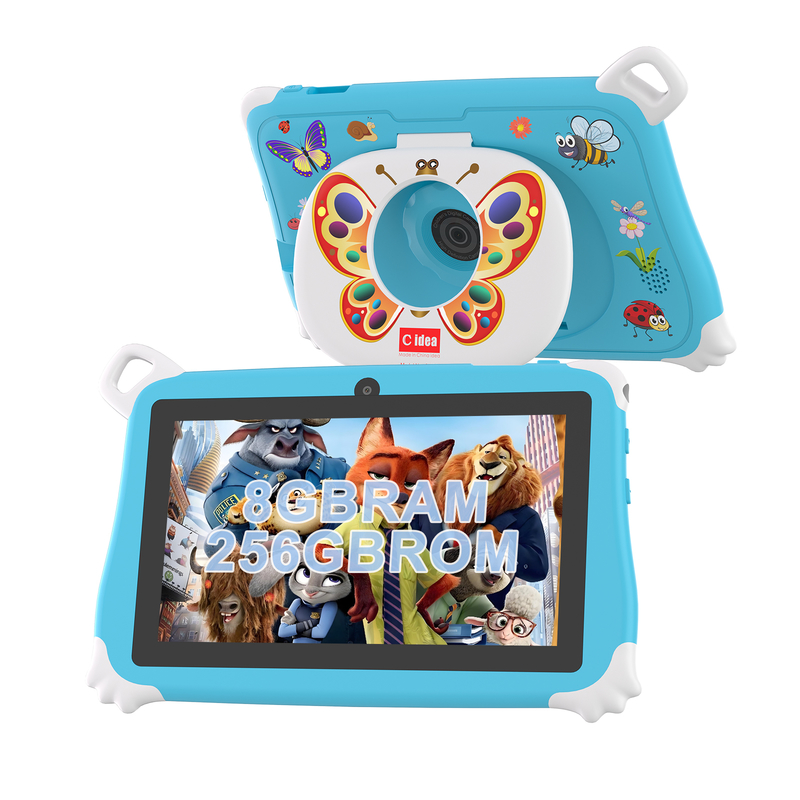 C Idea Android 15 Kids Tablet 8+256GB Educational Tablet Kidspad com APP amigável CM86 azul