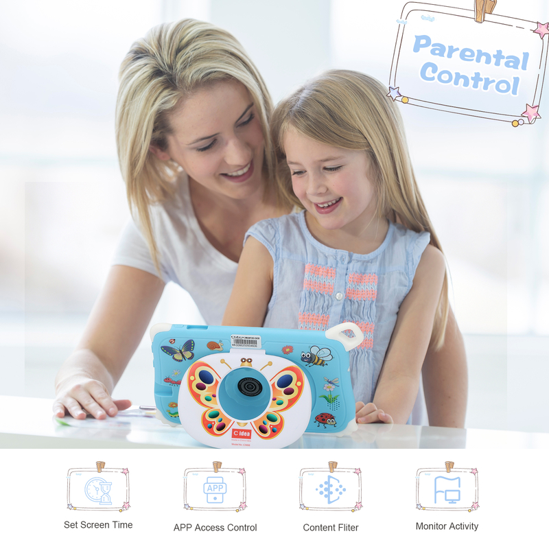 C Idea Android 15 Kids Tablet 8+256GB Educational Tablet Kidspad com APP amigável CM86 azul