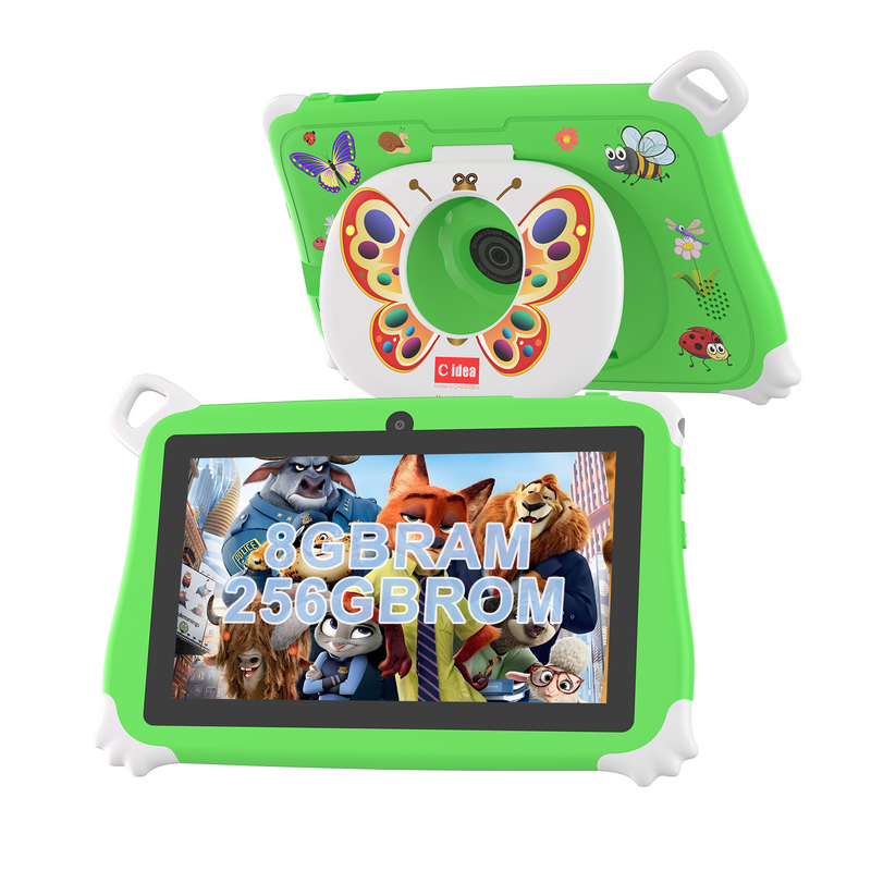 C Idea Android 15 Kids Tablet 8+256GB Educational Tablet Kidspad com Friendly APP CM86 verde