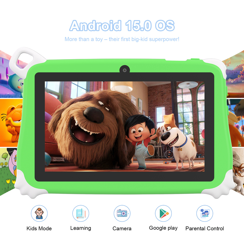 C Idea Android 15 Kids Tablet 8+256GB Educational Tablet Kidspad com Friendly APP CM86 verde