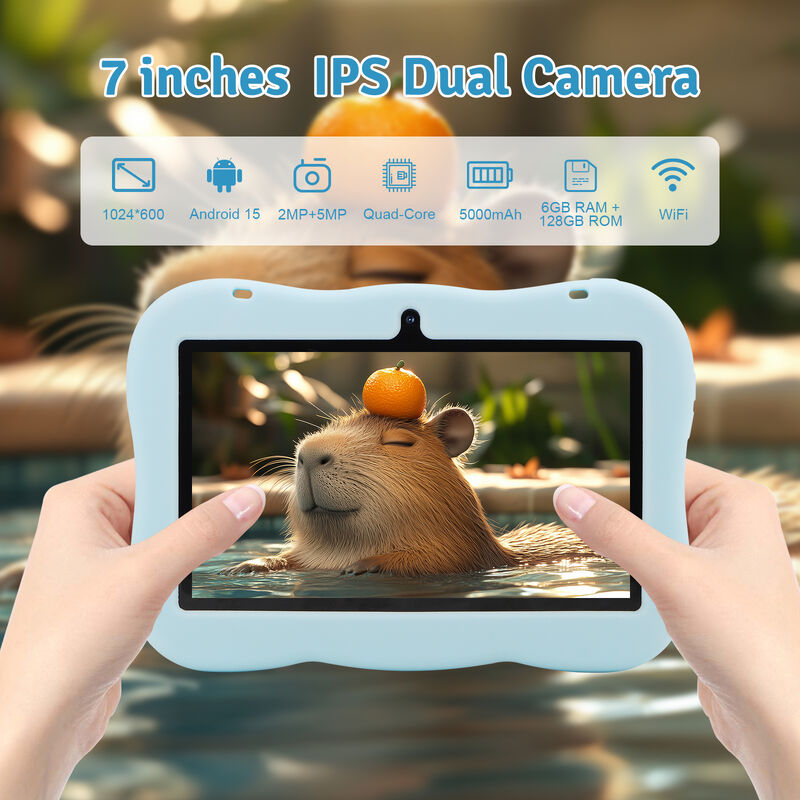 C idea Youth 7 Inch Tablet Android 15 com slot de cartão tf, WiFi,6GB +128GB, 1024*600 IPS incell CM66