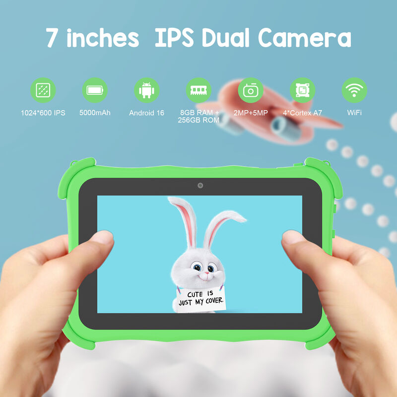 Tablet C idea Youth de 7 polegadas Android 16 com slot para cartão tf, WiFi, 8GB + 256GB, 1024*600 CM89