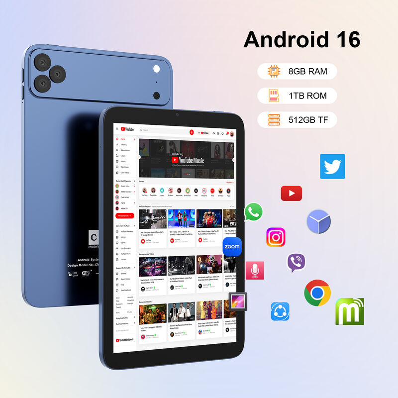 C ideia 10,1 polegadas Android Wi-Fi Touch Screen azul Tablet PC com 5G teclado Quad-core CM10017Air