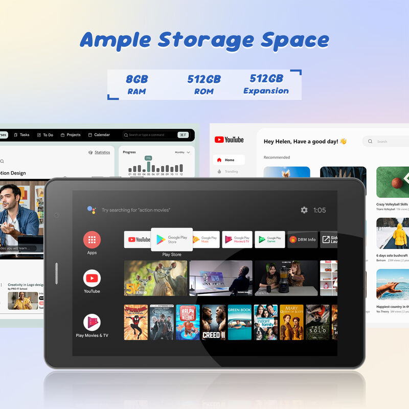 C Idea 8 polegadas Android 16 Tablet 8GB RAM 512GB ROM Modelo CM817 ar