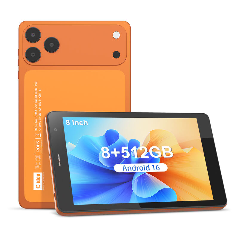 Tablet Wifi C idea de 7 polegadas com capa, 8+256GB de armazenamento, processador Quad Core, tela sensível ao toque IPS de 600x1024 CM517 air