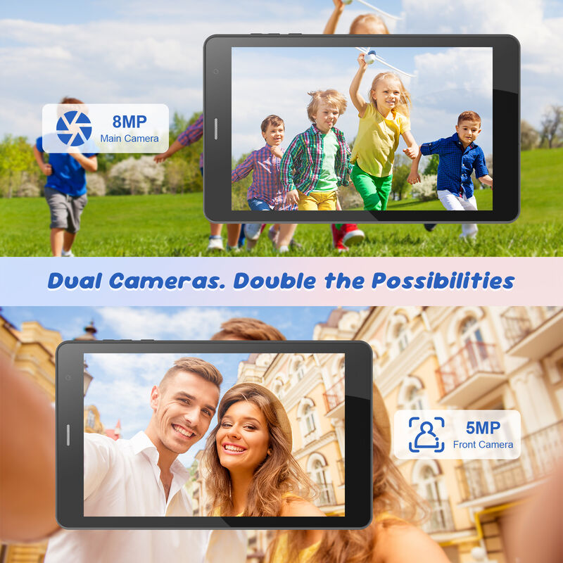 Tablet Wifi C idea de 7 polegadas com capa, 8+256GB de armazenamento, processador Quad Core, tela sensível ao toque IPS de 600x1024 CM517 air