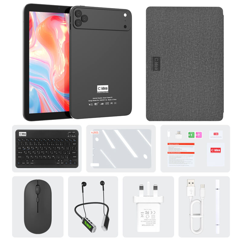 C Ideia Tablet PC de 10,1 polegadas com SIM WIFI Tablet Android para Educação CM10017air Preto