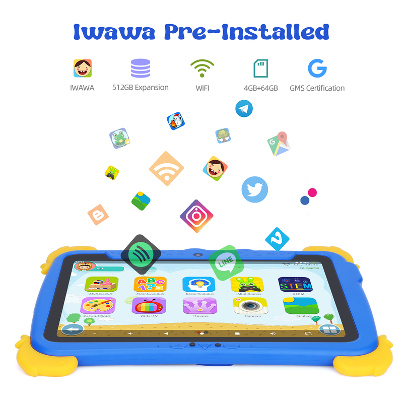 Tablet Android de 10,1 polegadas C Idea 4GB RAM 64GB ROM Kidspad P1100