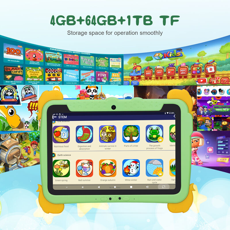 C idea Kids Tab 10.1inch Android 13 Tablet para Criança 4GB RAM 64GB ROM Proteção Ocular Touchscreen para crianças de 3 a 8 anos