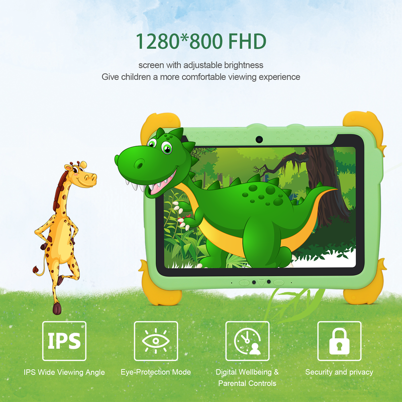 C idea Kids Tab 10.1inch Android 13 Tablet para Criança 4GB RAM 64GB ROM Proteção Ocular Touchscreen para crianças de 3 a 8 anos