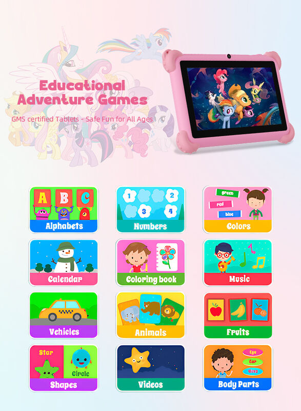 C Idea Tablet infantil de 7 polegadas, aparência requintada e capa protetora integrada, resistência e durabilidade para a educação infantil CM88