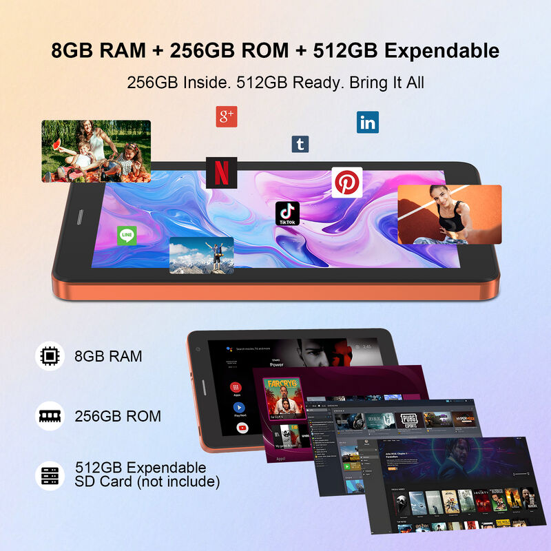 C Idea CM517 Air Tablet PC de 7 polegadas Android 16 Qualcomm Processador Ecrã HD Capacitivo Com Cobertura Protetora