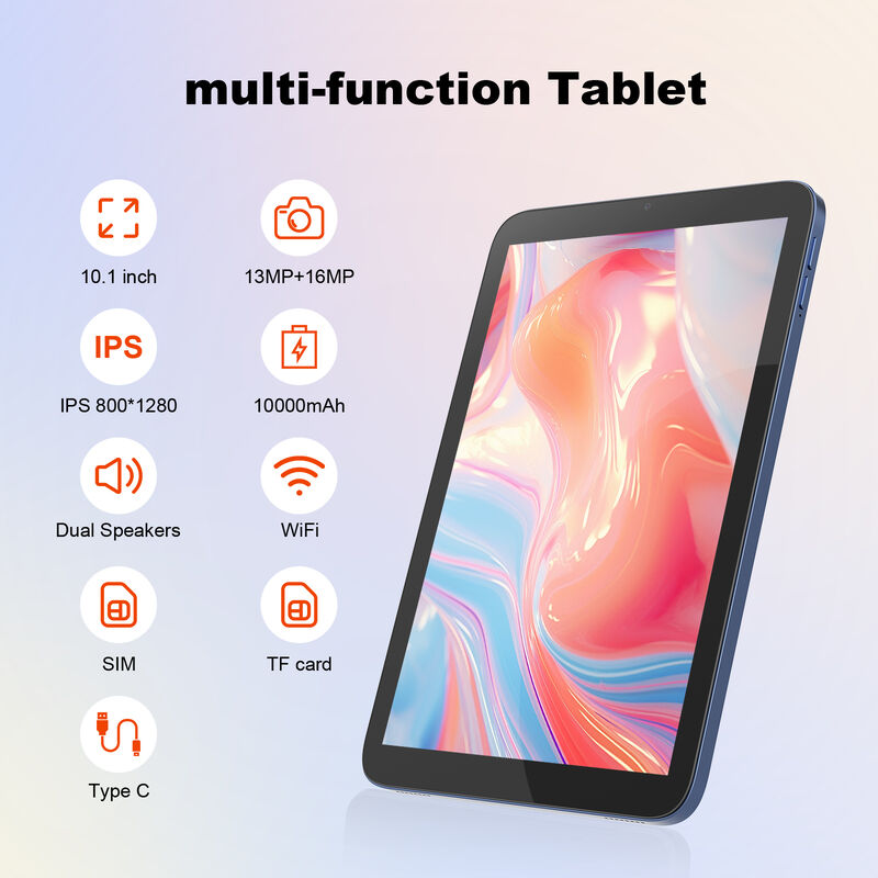 C Idea ODM/OEM 10.1 polegadas Android 16 Business Tablet PC 8GB RAM 1TB Armazenamento Wi-Fi FHD Touch Screen (CM10017 Air-Blue)