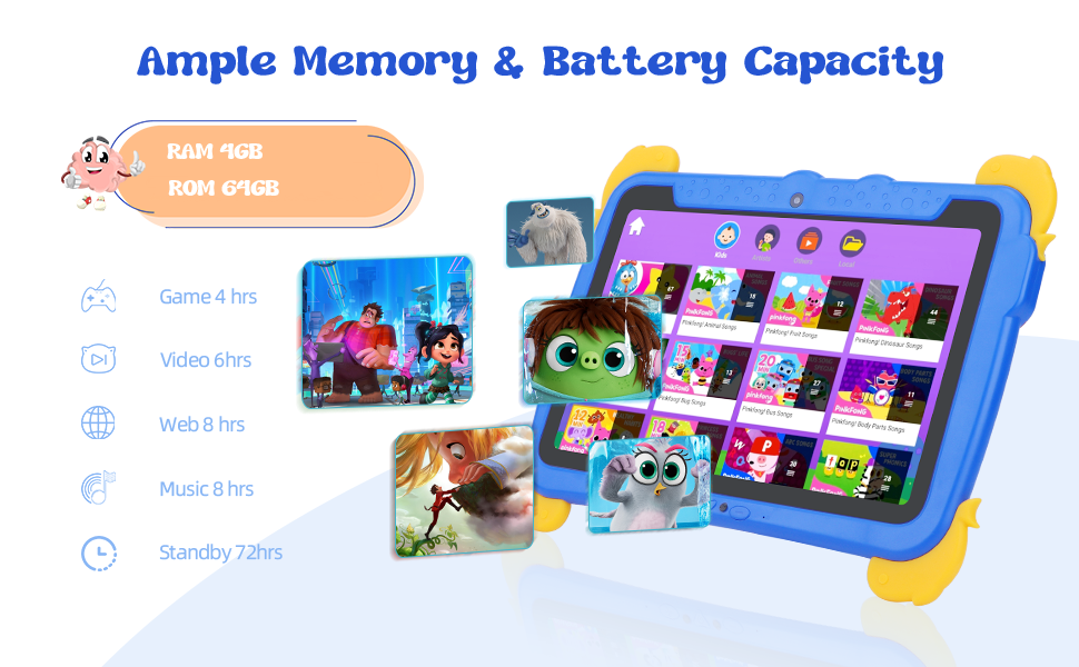 C ideia 10,1 polegadas Kids Tablet PC Com Caso Proteção para Olhos ips HD Screen Pre-Instalar IWAWA P1150